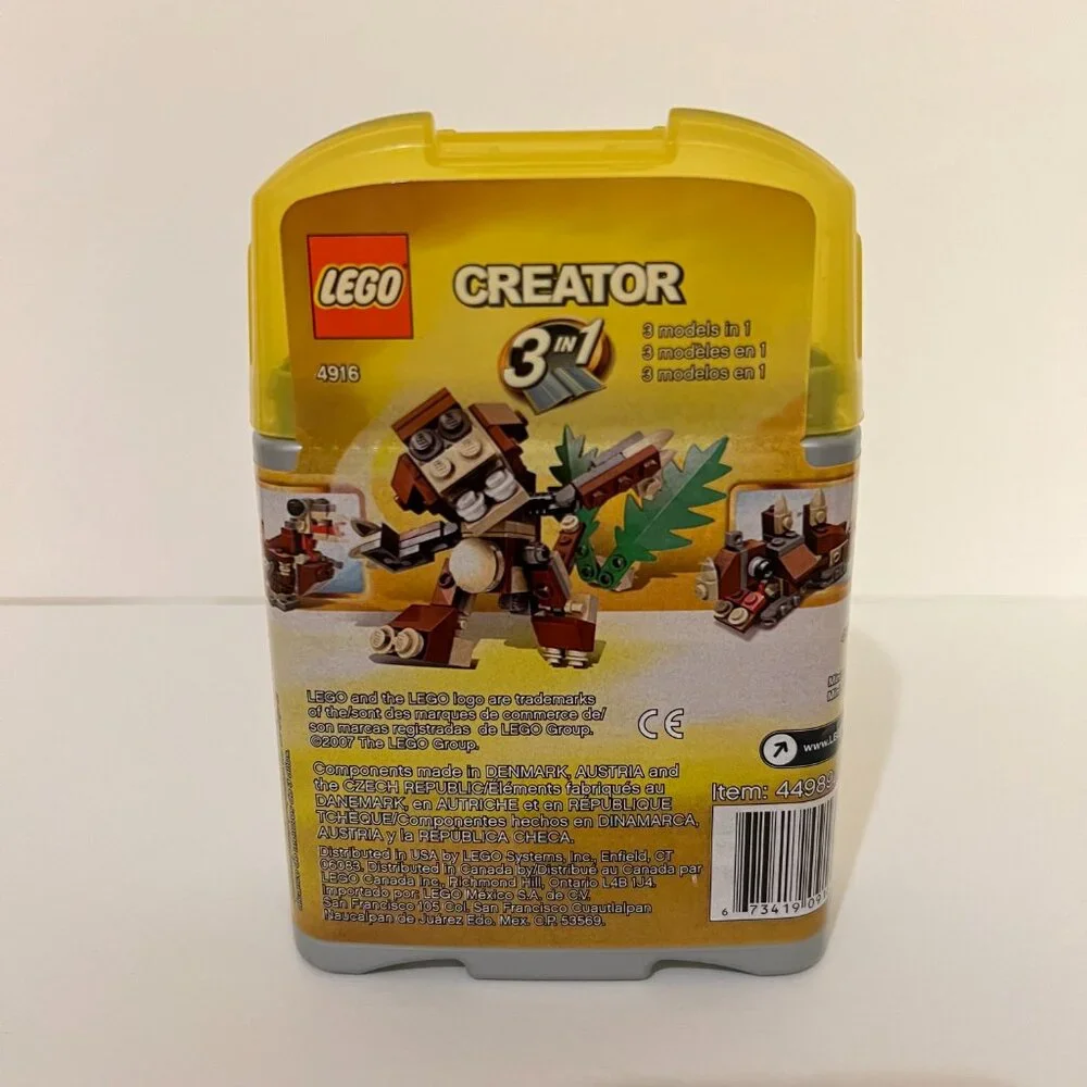NEW Lot of 3 Lego Creator 4916 Mini Animals 3in1 2007